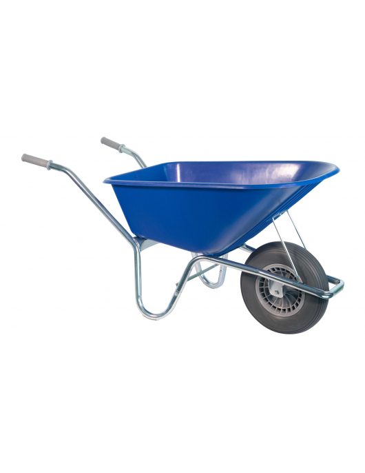 TUIN KRUIWAGEN VERZINKT FRAME 100 L BLAUW SOFTWIEL