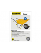 BOUWKRUIWAGEN BASIC HDPE 100 L GEEL