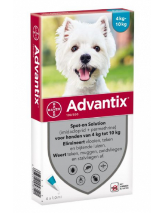 ADVANTIX 100 ( 4 - 10 KG ) 4 PIPET -SB-