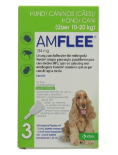 AMFLEE HOND MEDIUM 10-20KG, 3 PIPETTEN