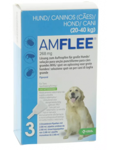 AMFLEE HOND LARGE 20-40KG, 3 PIPETTEN