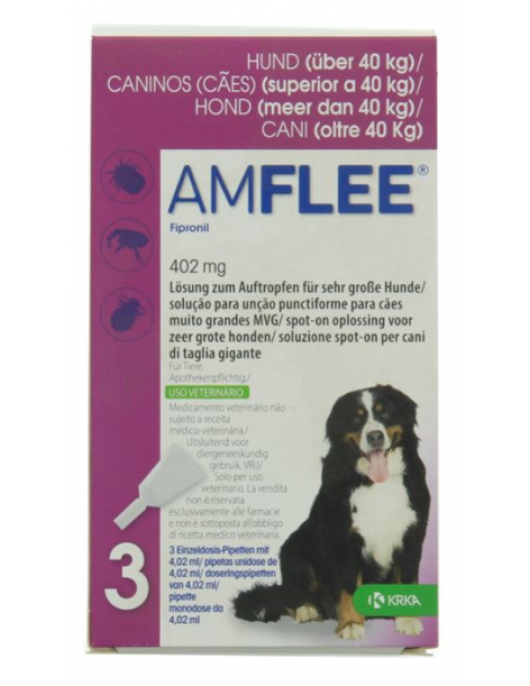 AMFLEE HOND X-LARGE > 40KG, 3 PIPETTEN