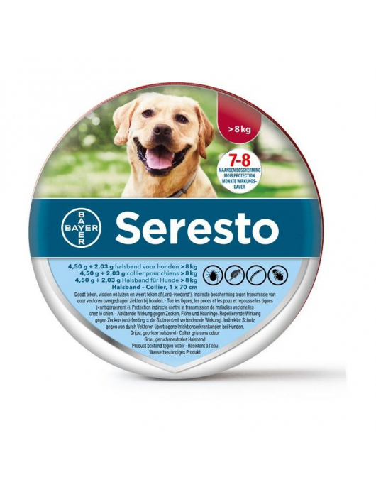 SERESTO VLOOIEN EN TEKENBAND GROTE HOND (>8KG) -SB-