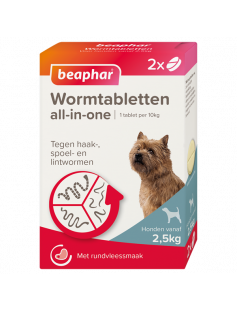 BEA WORMTABLETTEN ALL-IN ONE 2,5-20KG 2 ST.