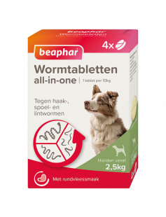 BEA WORMTABLETTEN ALL-IN ONE 7,5-40KG 4 ST.