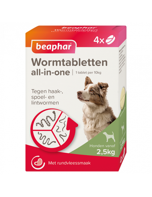 BEA WORMTABLETTEN ALL-IN ONE 7,5-40KG 4 ST.