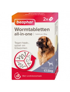 BEA WORMTABLETTEN ALL-IN ONE 17,5-70KG 2 ST.