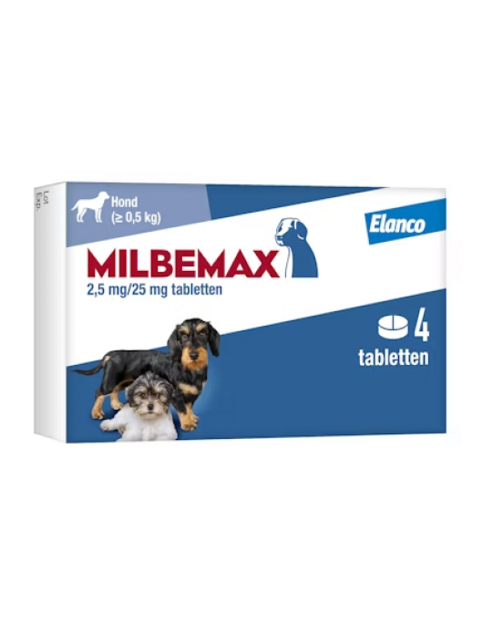 MILBEMAX PUPPY EN KLEINE HOND 4 TABLET -SB-