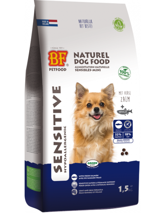 BF SENSITIVE SMALL BREED 1,5 KG ZALM ERWT AARDAPPEL GRAANVRIJ