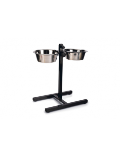 BZ HONDENSTAND+2 RVS BAKKEN ZWT 20