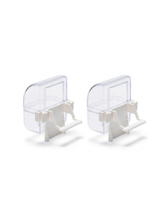 BZ DRINK-EN VOEDERBAK TRANSP WIT 2X