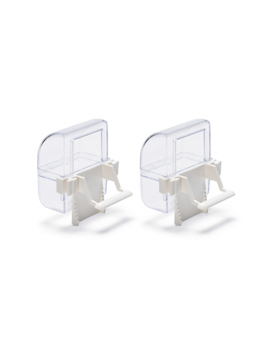 BZ DRINK-EN VOEDERBAK TRANSP WIT 2X