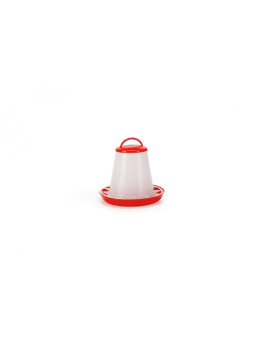 PLASTIC VOERSILO+DEKSEL RD WIT 1KG