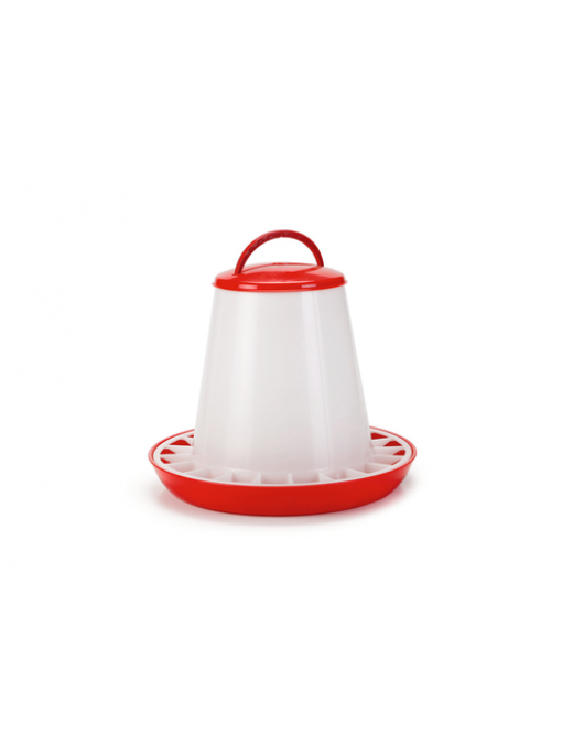 PLASTIC VOERSILO+DEKSEL RD WIT 6KG
