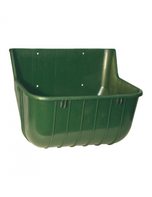 VOERBAK KUNSTSTOF BREED, GROEN 15L