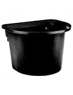 VOERBAK MET OPHANGHAKEN, HALFROND, ZWART 12L VOERBAK MET OPHANGHAKEN, HALFROND, ZWART 12L