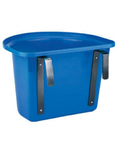 VOERBAK MET OPHANGHAKEN, HALFROND, BLAUW 12L VOERBAK MET OPHANGHAKEN, HALFROND, BLAUW 12L