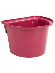 VOERBAK MET OPHANGHAKEN, HALFROND, ROSE 12L VOERBAK MET OPHANGHAKEN, HALFROND, ROSE 12L