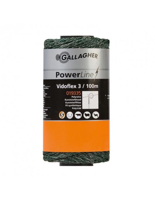 VIDOFLEX 3 POWERLINE GROEN 100M
