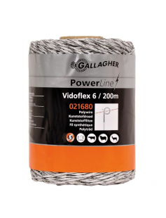 VIDOFLEX 6 POWERLINE WIT 200M