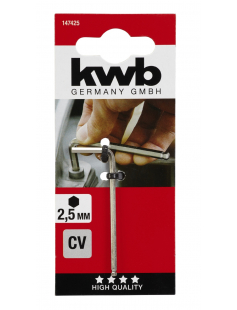 6-KANT SLEUTEL CHR.VAN. 2.5 MM 6-KANT SLEUTEL CHR.VAN. 2.5 MM