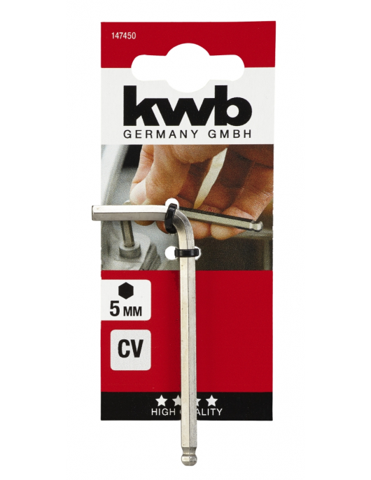 6-KANT SLEUTEL CHR.VAN. 5.0 MM
