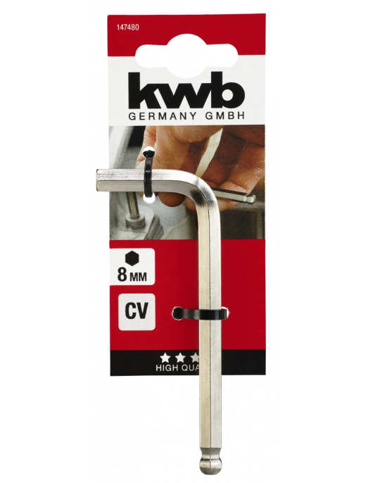 6-KANT SLEUTEL CHR.VAN. 8.0 MM