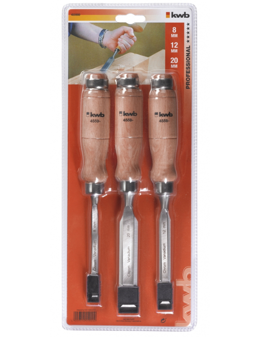 STEEKBEITEL-SET HOUT 3-DELIG