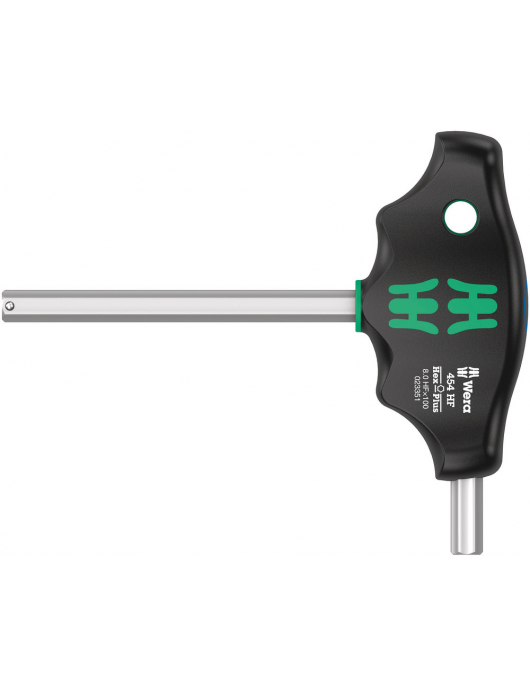 454 HF T-GREEP ZESKANT-SCHROEVENDRAAIER HEX-PLUS MET VASTHOUDFUNCTIE,