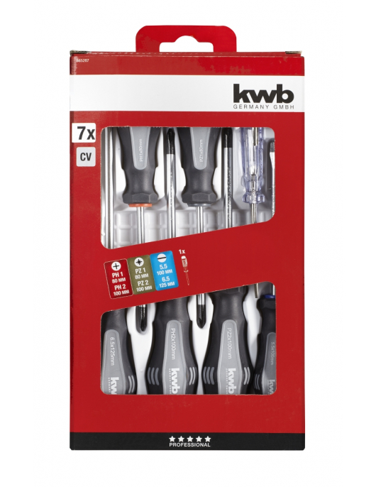 SCHROEVENDR.-SET VL/PH/PZ, 7-DELIG