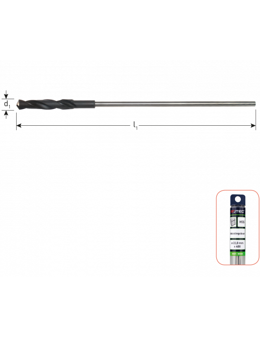 HSS BEKISTINGSBOOR, ø8X400