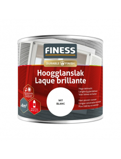 FINESS HOOGGLANSLAK 250 ML 1410 WIT FINESS HOOGGLANSLAK 250 ML 1410 WIT