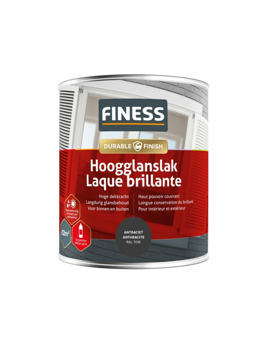 FINESS HOOGGLANSLAK 750 ML 14203 RAL 7016