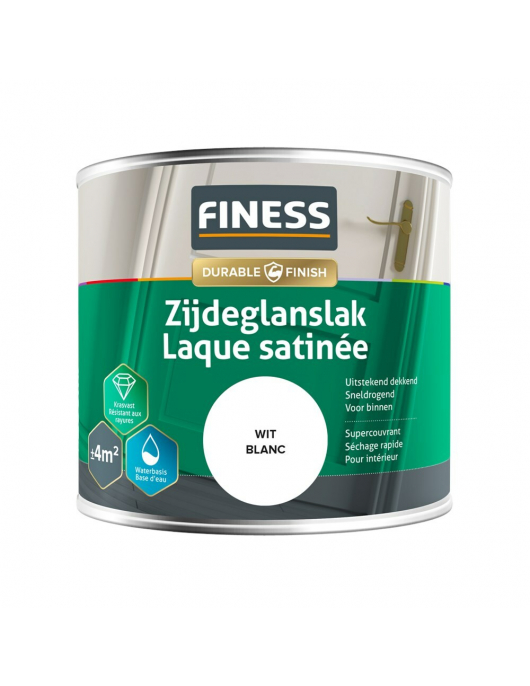 FINESS ZIJDEGLANSLAK WB 250 ML 1410 WIT