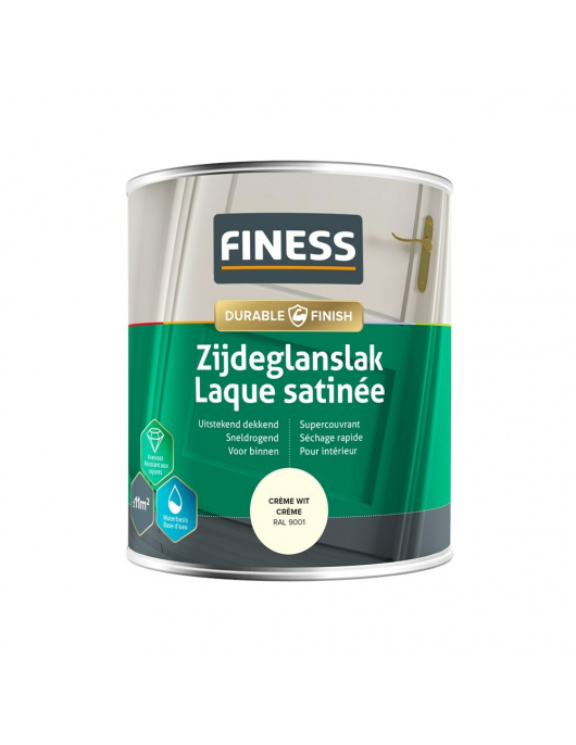 FINESS ZIJDEGLANSLAK WB 750 ML 14204 RAL 9001