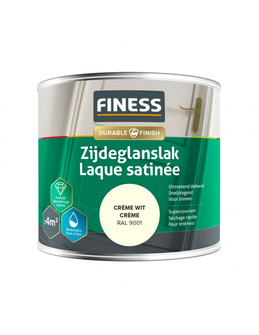 FINESS ZIJDEGLANSLAK WB 250 ML 14204 RAL 9001