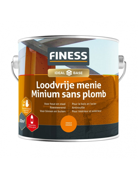 FINESS LOODVRIJE MENIE 2,5 LTR ORANJE