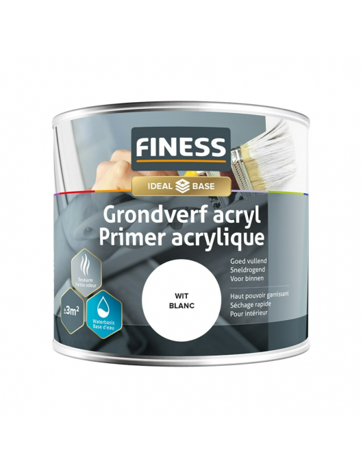 FINESS GRONDVERF ACRYL 250 ML WIT