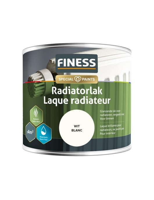 FINESS RADIATORLAK ACRYL 250ML 1410 WIT