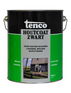 TENCO HOUTCOAT ZWART 5 LTR TEERVRIJ TENCO HOUTCOAT ZWART 5 LTR TEERVRIJ