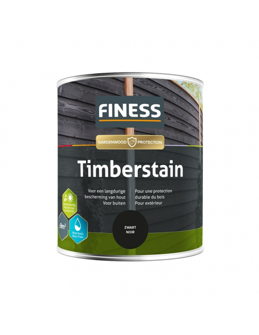 FINESS TIMBERSTAIN 750 ML ZWART (RAL 9005)