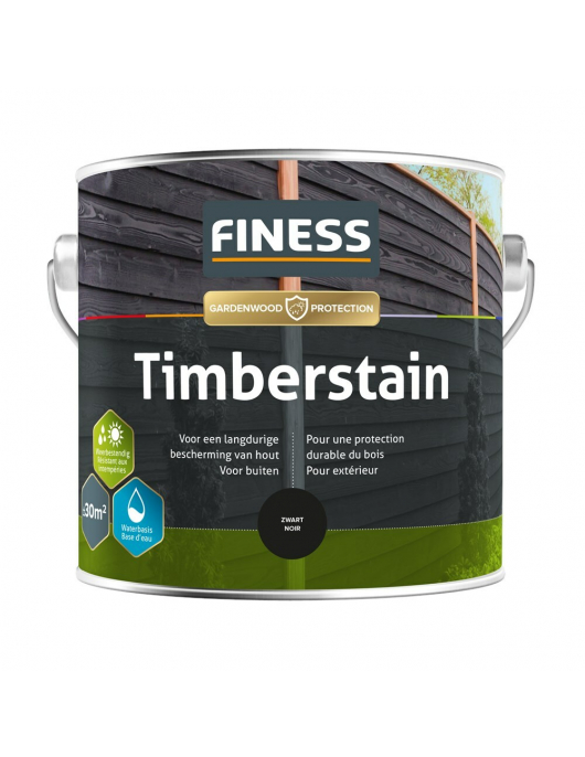 FINESS TIMBERSTAIN 2,5 LTR ZWART (RAL 9005)