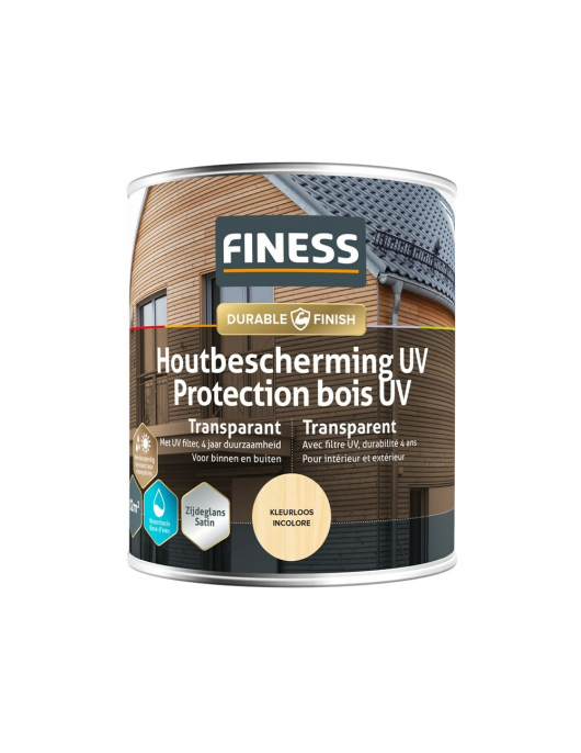 FINESS HOUTBESCH. UV TR 750 ML ACRYL 1409 KLEURLOOS