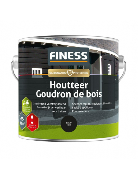 FINESS HOUTTEER ZWART 2,5LT