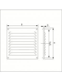 SCHOEPENROOSTER 155X155MM, ALUMINIUM WIT SCHOEPENROOSTER 155X155MM, ALUMINIUM WIT