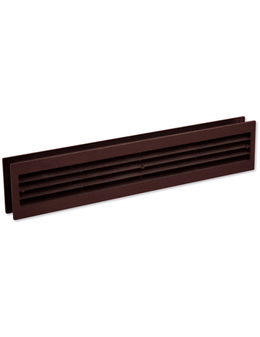 DEURVENTILATIEROOSTER KUNSTSTOF 455X90MM BRUIN