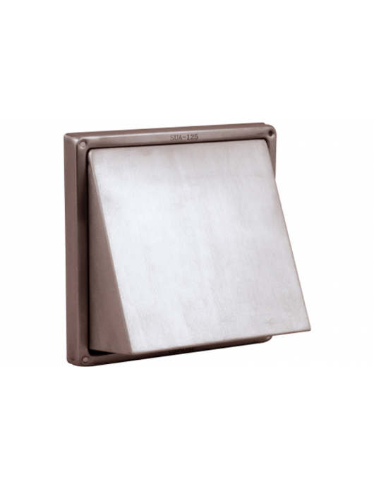 RVS GEVELROOSTER MET TERUGSLAGKLEP Ø100MM