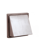 RVS GEVELROOSTER MET TERUGSLAGKLEP Ø100MM