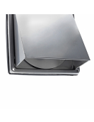 RVS GEVELROOSTER MET TERUGSLAGKLEP Ø150MM