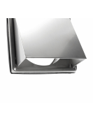 RVS GEVELROOSTER MET TERUGSLAGKLEP Ø150MM